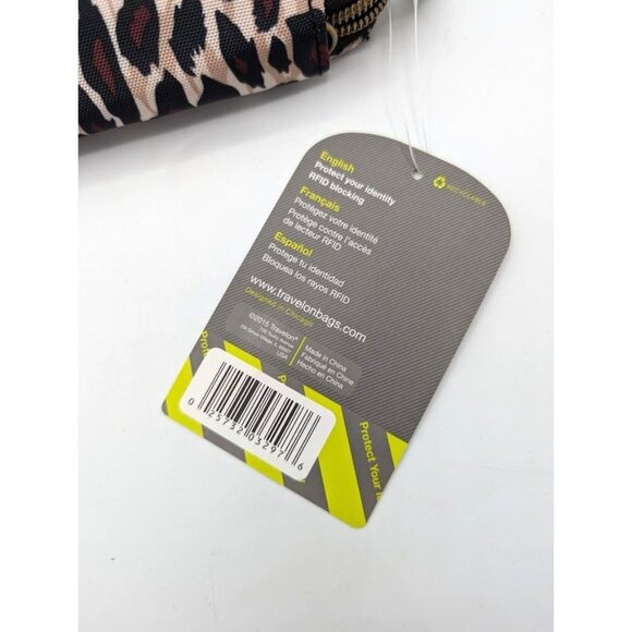 Travelon Wallet Wristlat Safe ID RFID Blocking Animal Print Clutch Checkbook NEW - Picture 4 of 7